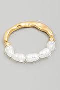 GOLD PEARL METALLIC RING