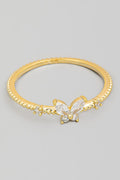 RHINESTONE BUTTERFLY GOLD RING