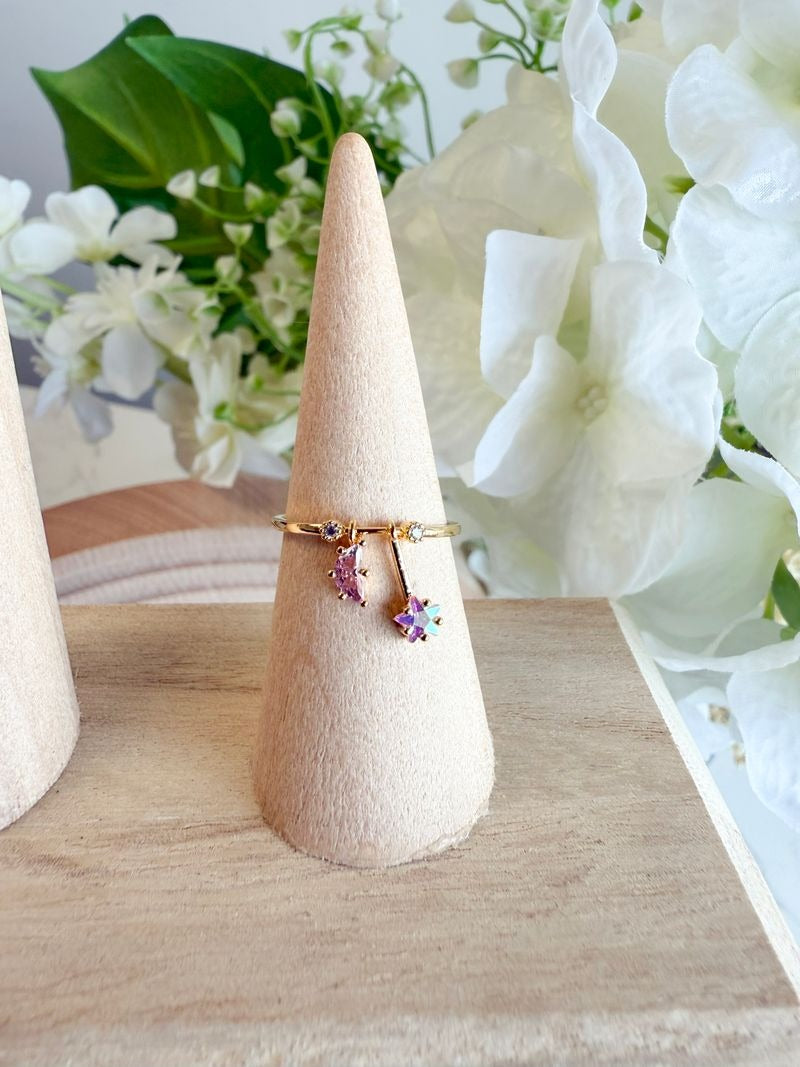 GOLD CHARM DANGLE RING