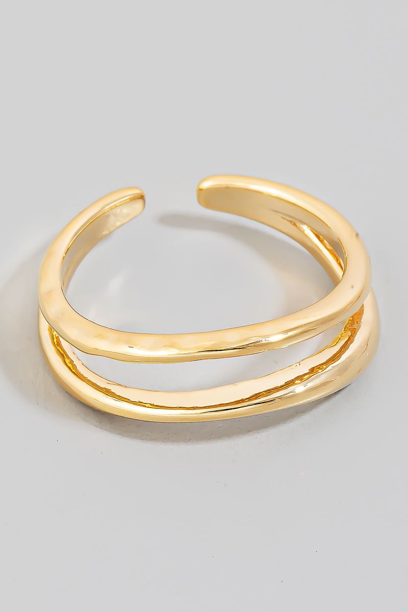 GOLD TWO ROW RING
