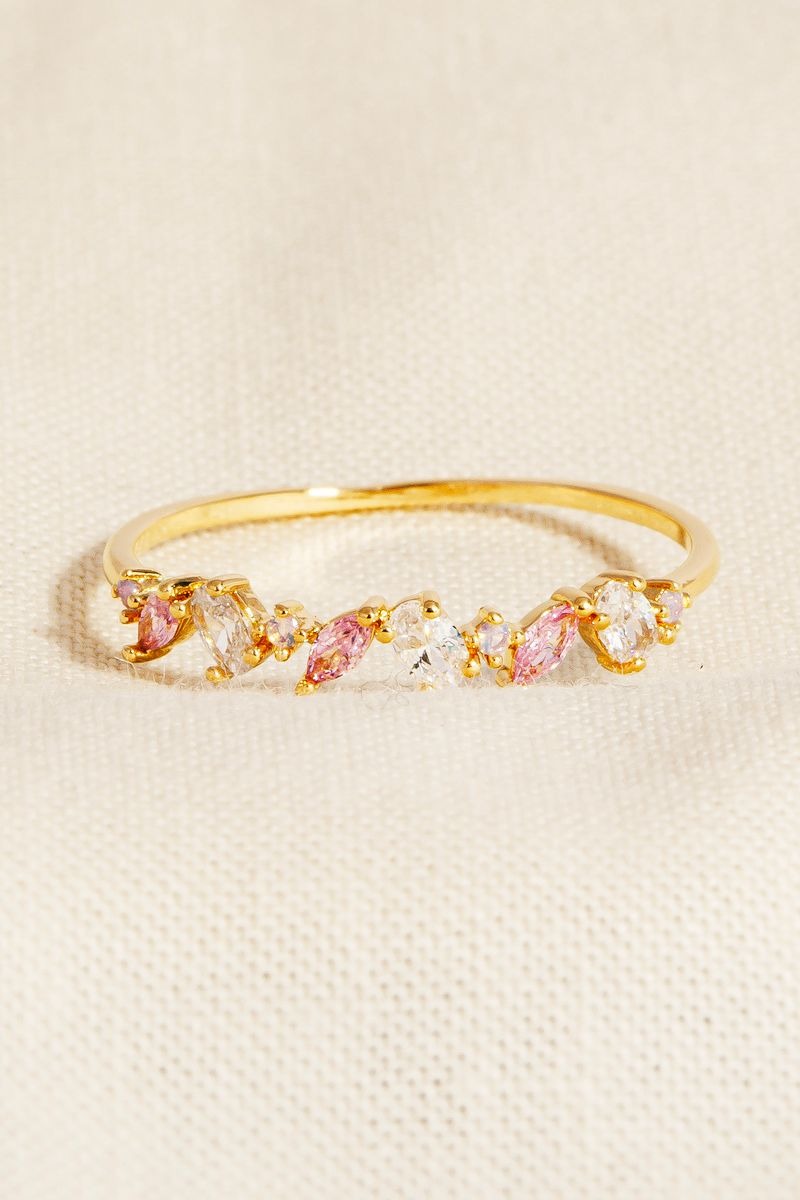 PINK RHINESTONE RING