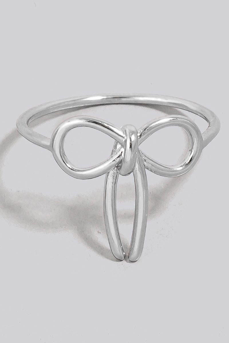 BOW SILVER RING